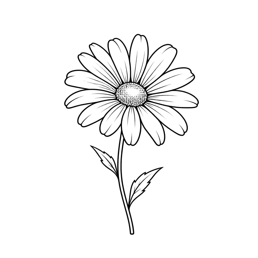 April · daisy — birth flower tattoo design