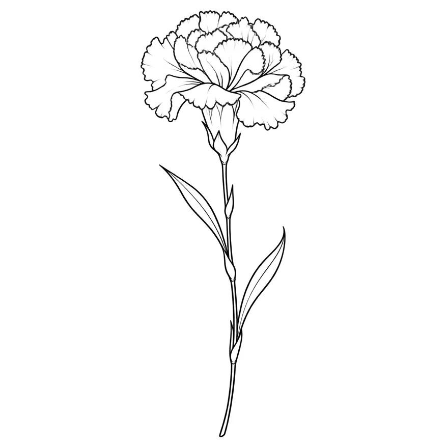 Her birth flower — mom memorial tattoo design