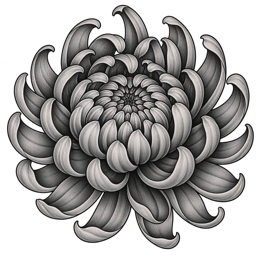 November · chrysanthemum — birth flower tattoo design