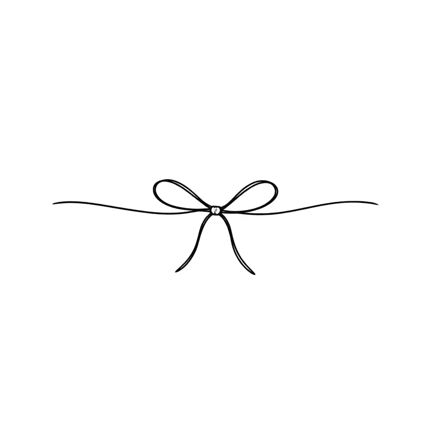 Red thread pinky — matching tattoo design