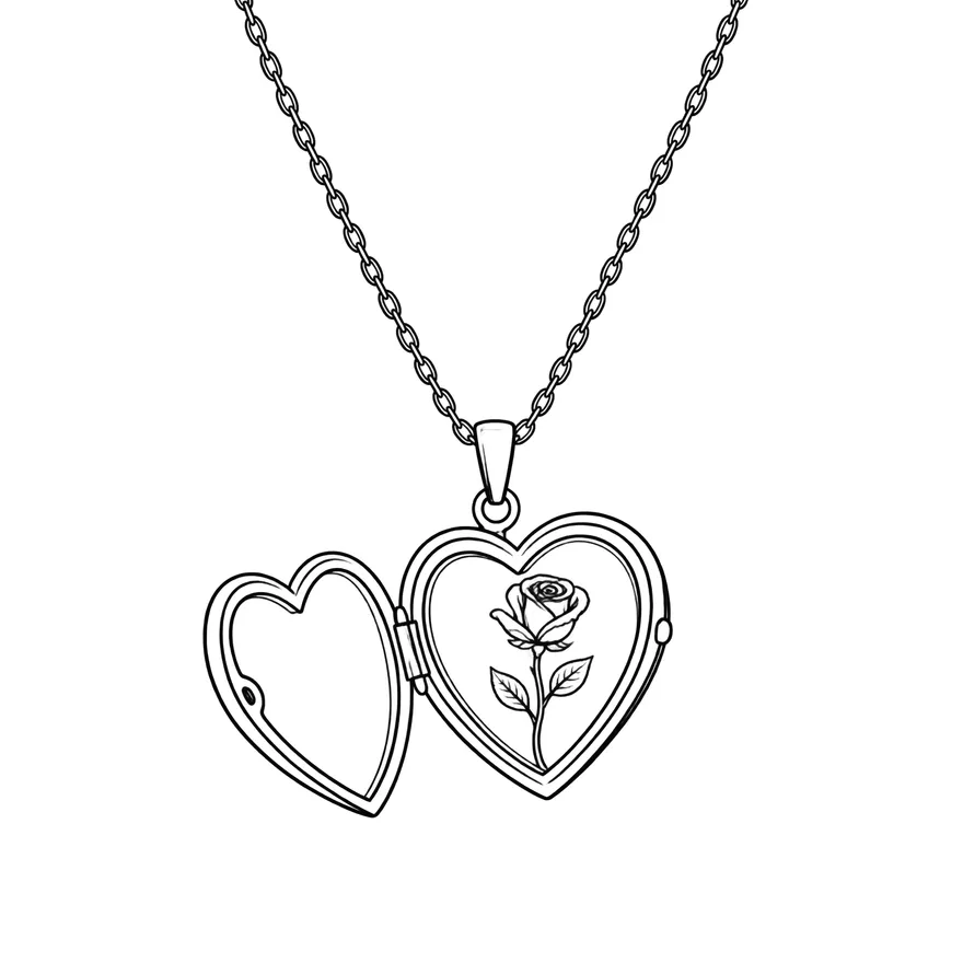 Open locket — memorial tattoo design